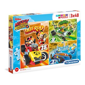 Clementoni (25227) - "Mickey and The Roadster Racers" - 48 brikker puslespil