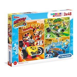 Clementoni (25227) - "Mickey and The Roadster Racers" - 48 brikker puslespil