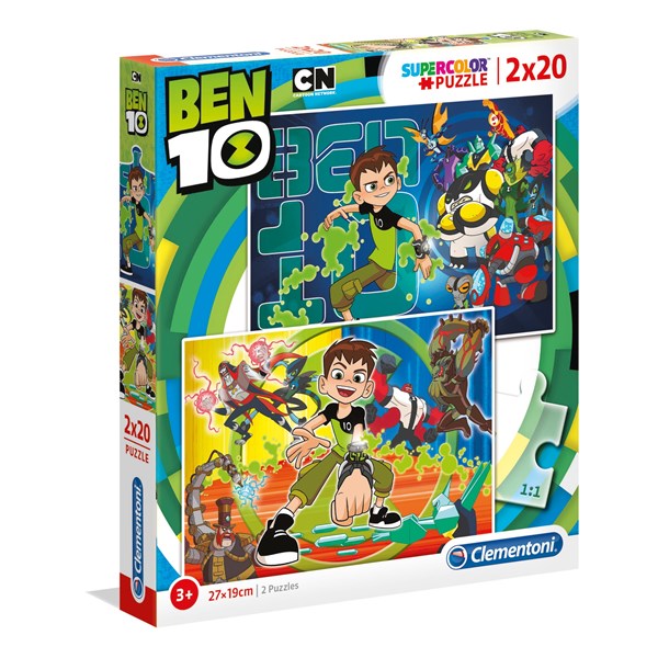 Clementoni (07035) - "Ben 10" - 20 brikker puslespil