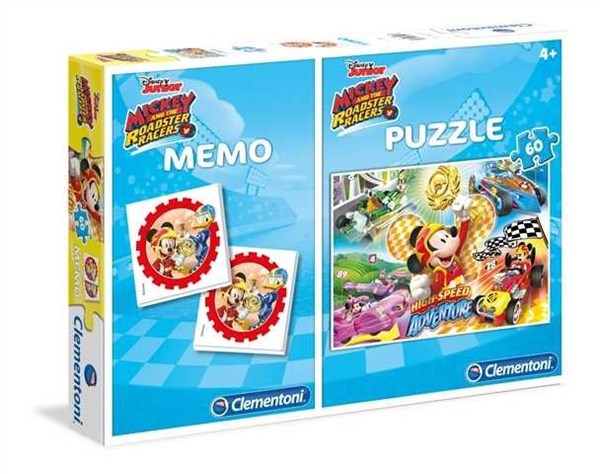 Clementoni (07917) - "Mickey + Memo" - 60 brikker puslespil