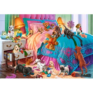 Castorland (C-104475) - "Naughty Puppies" - 1000 brikker puslespil
