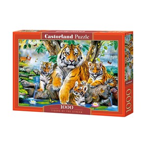 Castorland (C-104413) - "Tigers by the Stream" - 1000 brikker puslespil