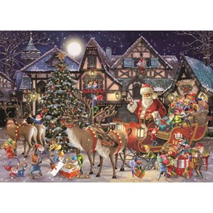 Jumbo (11182) - "Santa’s Christmas Helpers" - 1000 brikker puslespil