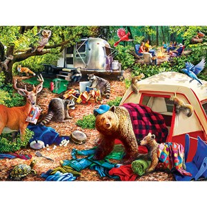MasterPieces (31997) - Larry Jones: "Campsite Trouble" - 300 brikker puslespil