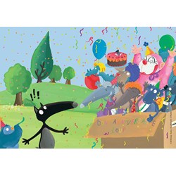 Ravensburger (09158) - "Ulven, der fejrede sin fødselsdag" - 24 brikker puslespil