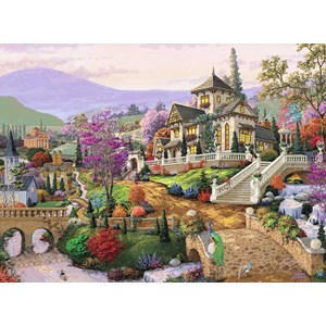 Ravensburger (14806) - "Hillside Retreat" - 500 brikker puslespil