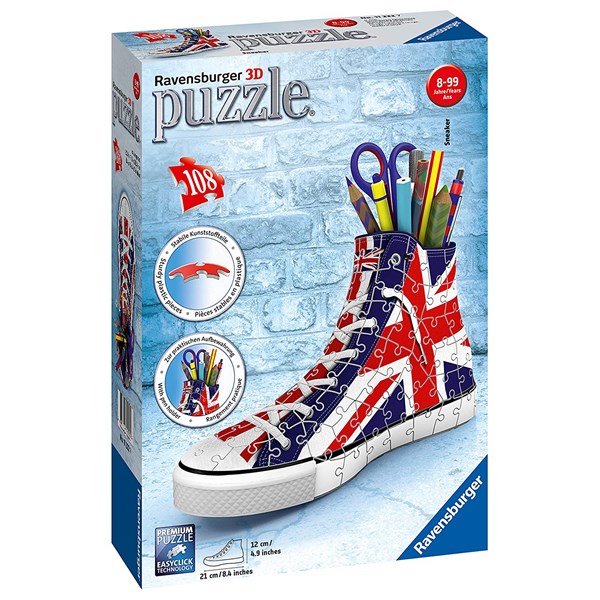Ravensburger (11222) - "Sneaker Union Jack" - 108 brikker puslespil