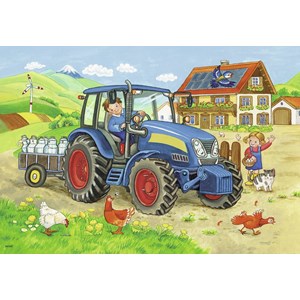 Ravensburger (07616) - "På byggepladsen og bondegården" - 12 brikker puslespil