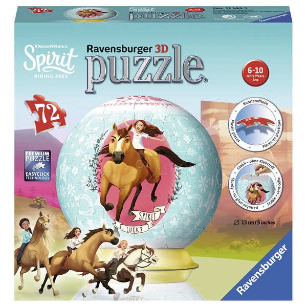 Ravensburger (11143) - "Spirit Riding Free" - 72 brikker puslespil