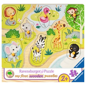 Ravensburger (03687) - "In the Zoo" - 8 brikker puslespil