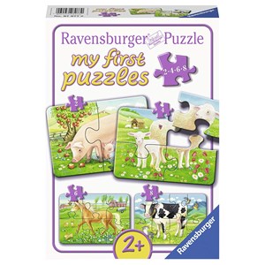 Ravensburger (07077) - "My First Puzzles" - 2 4 6 8 brikker puslespil