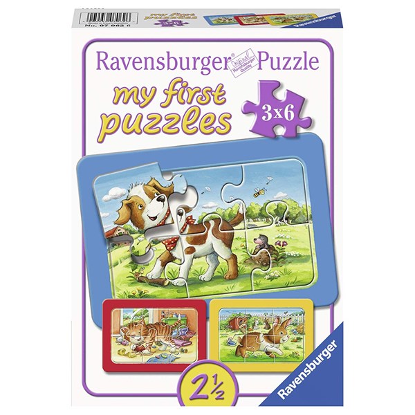 Ravensburger (07062) - "Mit Første Kældedyr" - 6 brikker puslespil