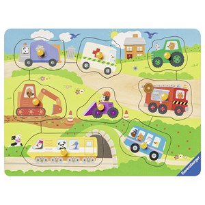 Ravensburger (03684) - "Farvorit køretøjer" - 9 brikker puslespil