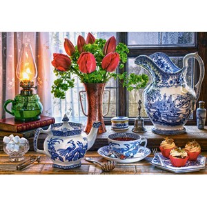 Castorland (C-151820) - "Still Life with Tulips" - 1500 brikker puslespil