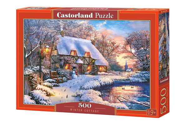 Castorland (B-53278) - "Winter Cottage" - 500 brikker puslespil