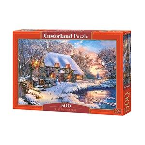 Castorland (B-53278) - "Winter Cottage" - 500 brikker puslespil