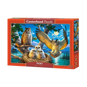 Castorland (B-53322) - "Owl Family" - 500 brikker puslespil