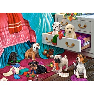 Castorland (B-030392) - "Puppies in the Bedroom" - 300 brikker puslespil