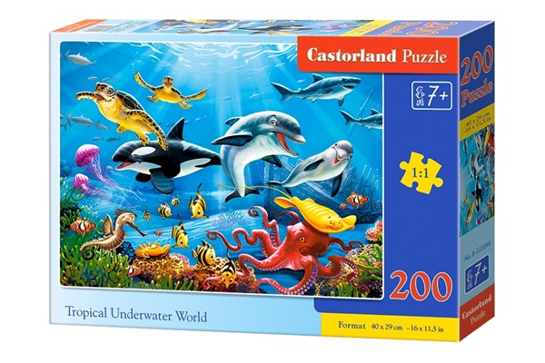 Castorland (B-222094) - "Tropical Underwater World" - 200 brikker puslespil