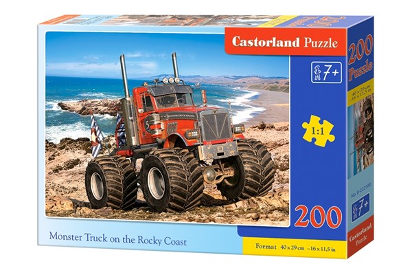 Castorland (B-222100) - "Monster Truck on the Rocky Coast" - 200 brikker puslespil