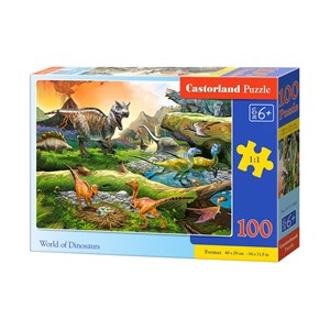 Castorland (B-111084) - "World of Dinosaurs" - 100 brikker puslespil