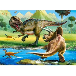 Castorland (B-070084) - "Tyrannosaurus vs Triceratops" - 70 brikker puslespil