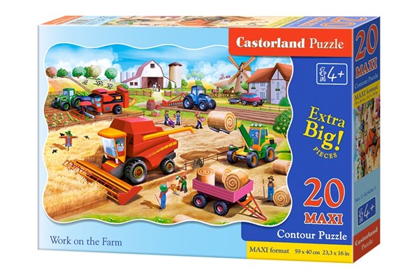Castorland (C-02436) - "Work on the Farm" - 20 brikker puslespil