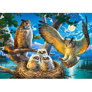 Castorland (B-018437) - "Owl Family" - 180 brikker puslespil