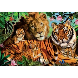 Jumbo (18338) - "Wild Cats" - 1000 brikker puslespil