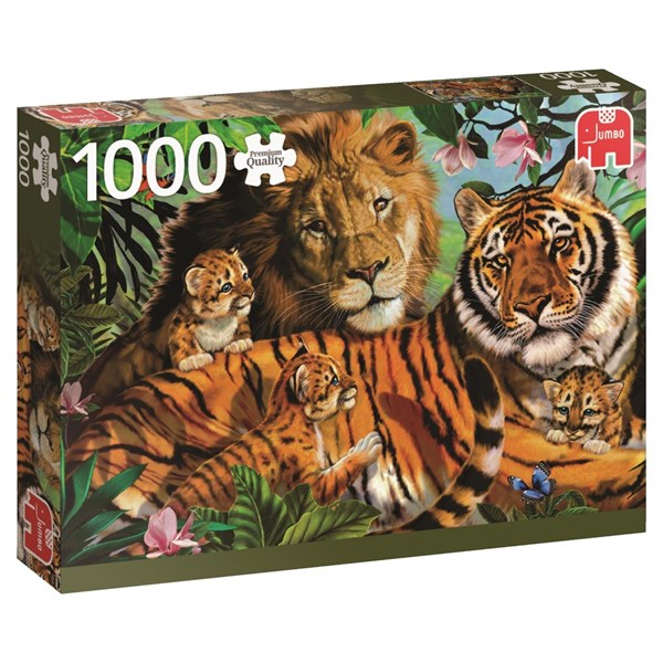 Jumbo (18338) - "Wild Cats" - 1000 brikker puslespil