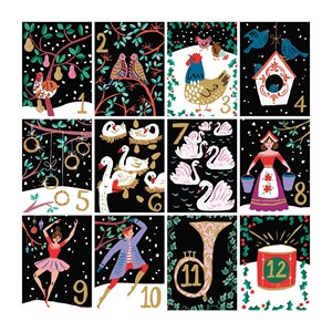 Chronicle Books / Galison (9780735356894) - "Twelve Days of Christmas" - 500 brikker puslespil