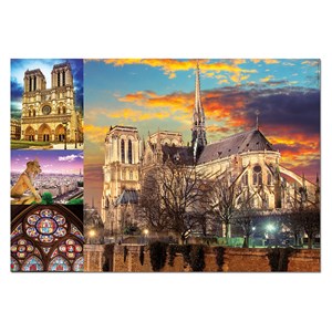 Educa (18456) - "Notre Dame Collage" - 1000 brikker puslespil