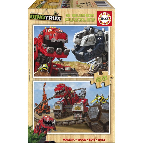 Educa (17271) - "Dinotrux" - 25 brikker puslespil