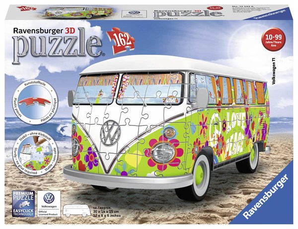 Ravensburger (12532) - "Volkswagen T1, Hippie Style" - 162 brikker puslespil