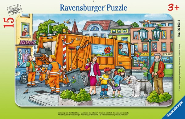 Ravensburger (06162) - "Skraldebil" - 15 brikker puslespil