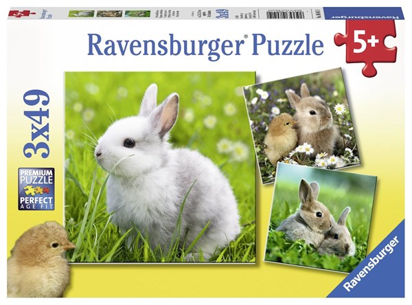 Ravensburger (08041) - "Cute Bunny" - 49 brikker puslespil