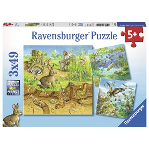 Ravensburger (08050) - "Animals in their Habitats" - 49 brikker puslespil