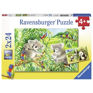 Ravensburger (07820) - "Søde koalaer og pandaer" - 24 brikker puslespil