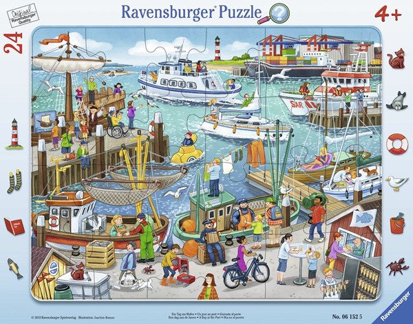 Ravensburger (06152) - "One Day at the Harbor" - 24 brikker puslespil