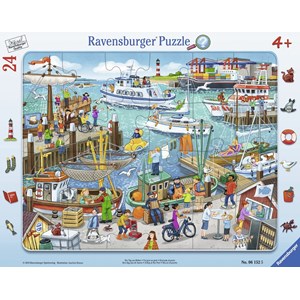 Ravensburger (06152) - "One Day at the Harbor" - 24 brikker puslespil