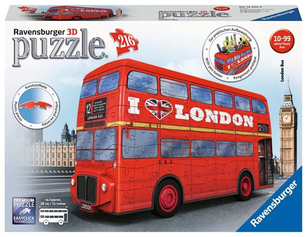 Ravensburger (12534) - "London Bus" - 216 brikker puslespil
