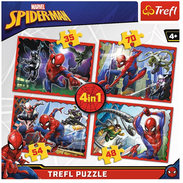 Trefl (34293) - "Spider-Man" - 35 48 54 70 brikker puslespil