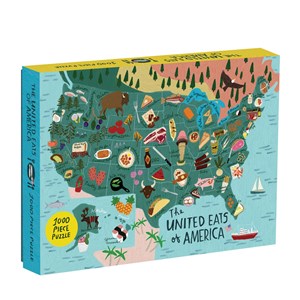 Chronicle Books / Galison (9780735355989) - "Map of The USA" - 1000 brikker puslespil