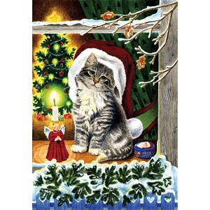 SunsOut (61542) - "A Christmas Kitten" - 300 brikker puslespil