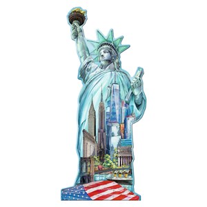 Ravensburger (16151) - "Statue of Liberty" - 1000 brikker puslespil