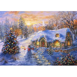 Bluebird Puzzle (70065) - Nicky Boehme: "Christmas Cottage" - 2000 brikker puslespil