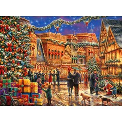 Grafika (02903) - Chuck Pinson: "Christmas at the Town Square" - 2000 brikker puslespil