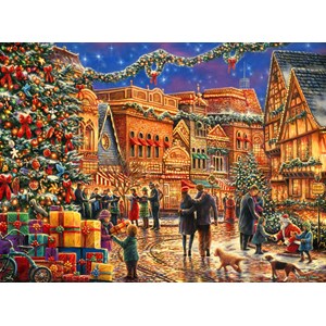 Grafika (02903) - Chuck Pinson: "Christmas at the Town Square" - 2000 brikker puslespil