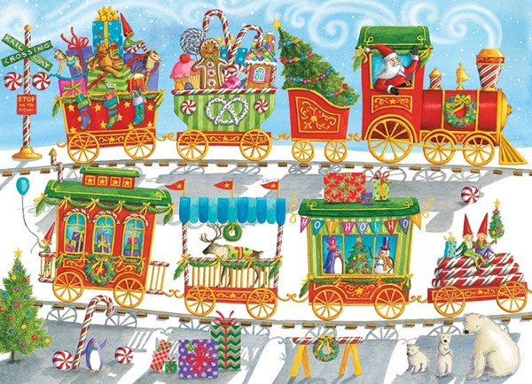 Cobble Hill (54608) - "Christmas Train" - 350 brikker puslespil