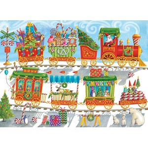 Cobble Hill (54608) - "Christmas Train" - 350 brikker puslespil